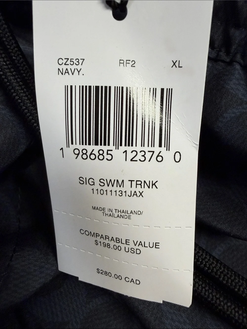 COACH SIGNATURE SWIM TRUNKS NAVY - XL